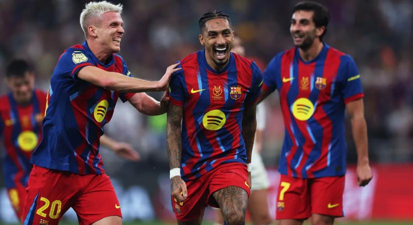 Öt gól és egy kiállítás Dzsiddában, a Barca nyerte a Real elleni Szuperkupa-döntőt