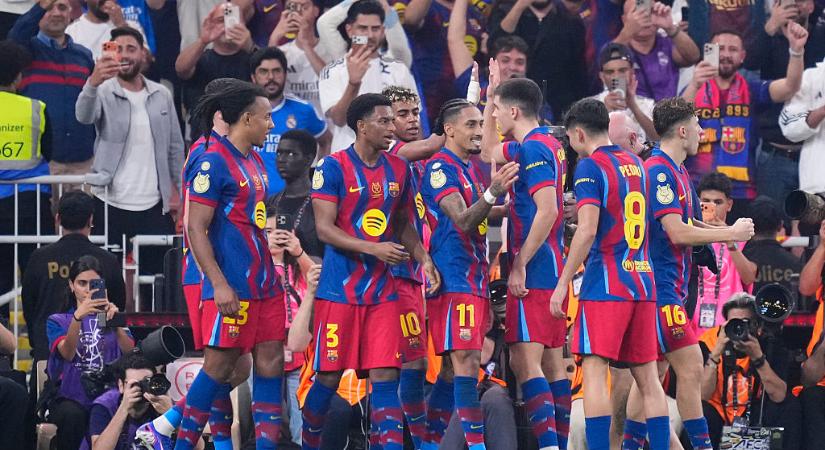 Spanyol Szuperkupa: ötgólos mérkőzésen nyerte el a trófeát a Barcelona a Real Madrid ellen – videóval