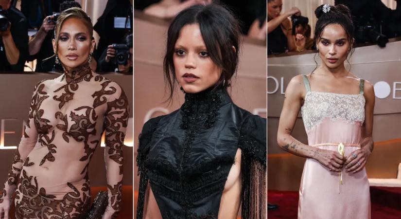 Jenna Ortega szemöldök nélkül, melleket villantva csábít: itt vannak a Golden Globe legszexibb bombázói – Fotók