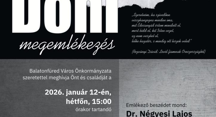 Katona a hóban – Doni megemlékezés Balatonfüreden (balatonfured.hu)