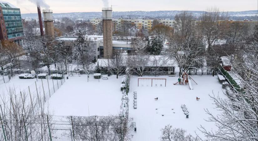 Hideg téli időjárás  intenzív fűtés  rossz levegő