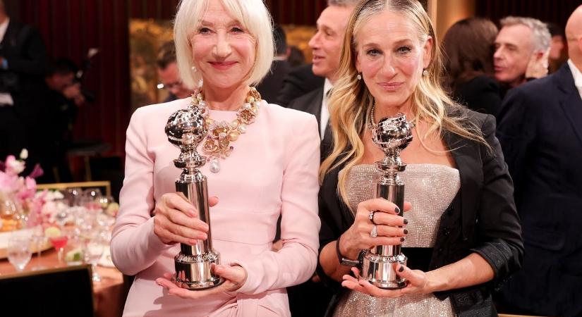 Helen Mirren és Sarah Jessica Parker Goldan Globe életműdíjat vehetett át