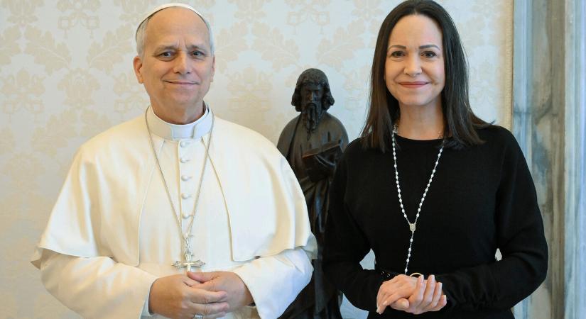 XIV. Leó pápa fogadta María Corina Machado venezuelai ellenzéki politikust