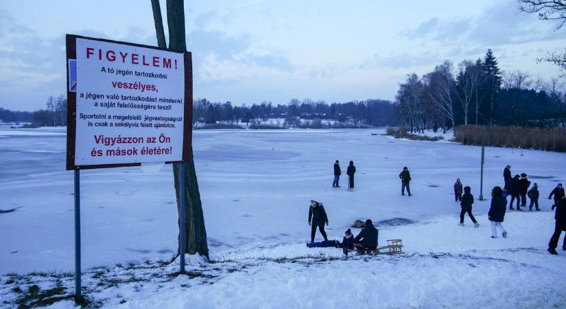 Ne engedj ennek a téli csábításnak, tragédia lehet a vége! Így figyelmeztetnek a rendőrök (galéria)