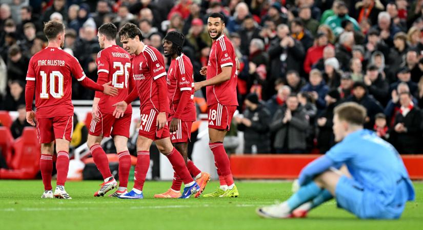 FA-kupa: Szoboszlai gólja és hibája – simának tűnő, szenvedős Pool-győzelem