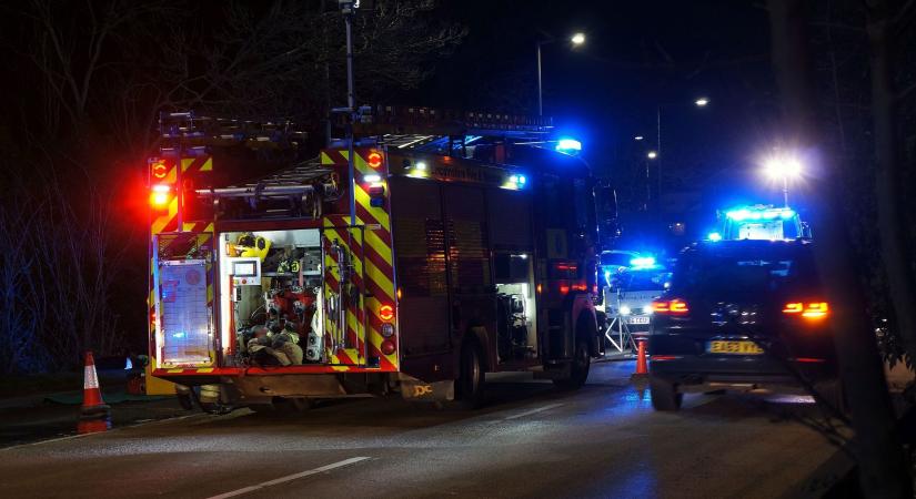 Kamion égett az M5-ösön, Kecskemétnél