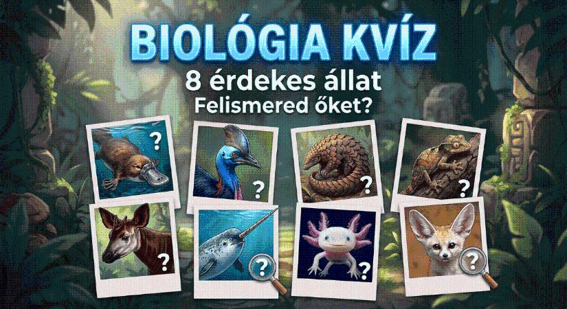 Biológia kvíz: 8 különleges állatfaj – Vajon tudod a nevüket képről?