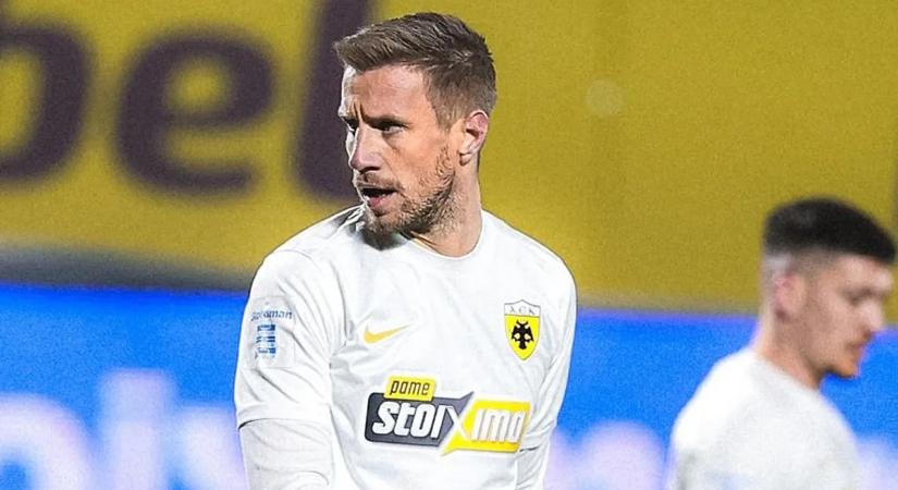 Varga Barnabás jól érezte magát a pályán az első AEK-meccsén