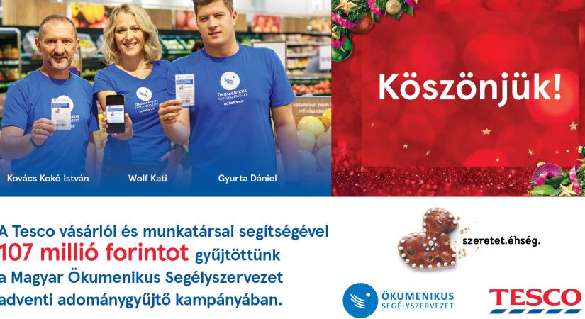 Történelmi rekord: soha nem látott mennyiségű adomány gyűlt össze a Tesco-ban