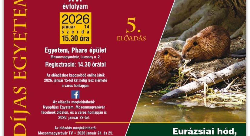 Hódokról a Nyugdíjas Egyetemen