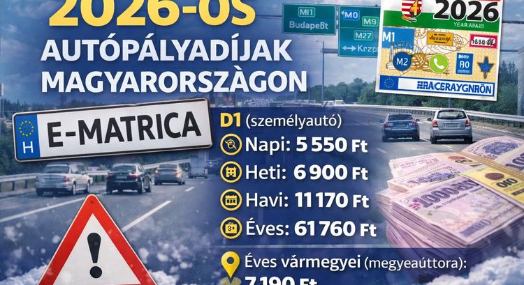 2026 - os autópályadíjak magyarországon
