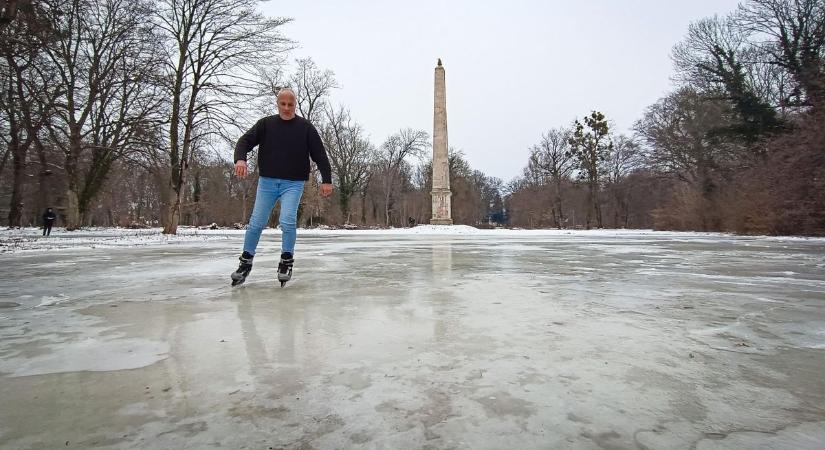 Természetes korcsolyapálya született Körmenden – a polgármester maga tesztelte a jeget - fotók, videó