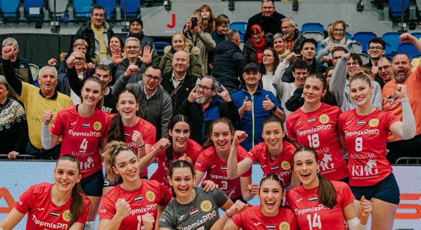 Női röpi: kettős sikerrel lett negyeddöntős a Kaposvár a Challenge-kupában