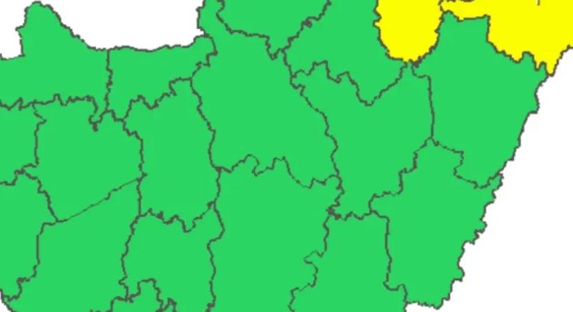 Két vármegyére adtak ki figyelmeztetést szerdára ónos eső miatt