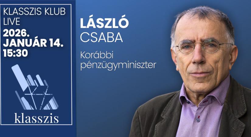 Kérdezze élőben László Csabát! Ma délután fél 4-kor a Klasszis Klub Live-ban