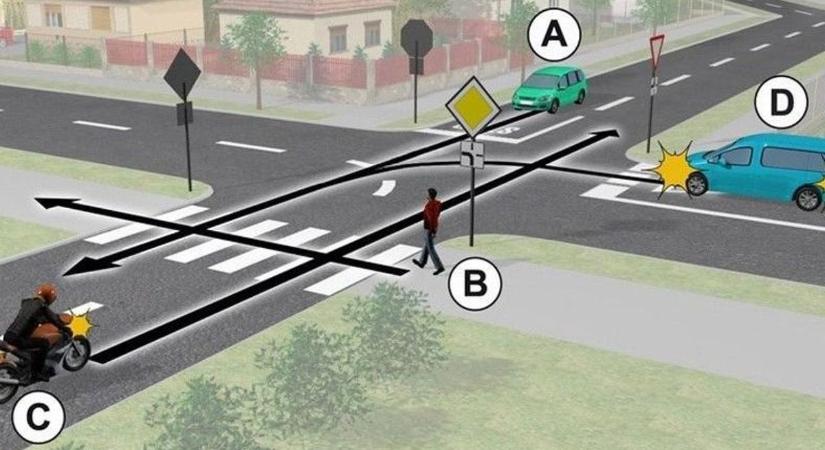 Sokan elhasalnak ezen a KRESZ-teszten – te tudod a helyes választ?
