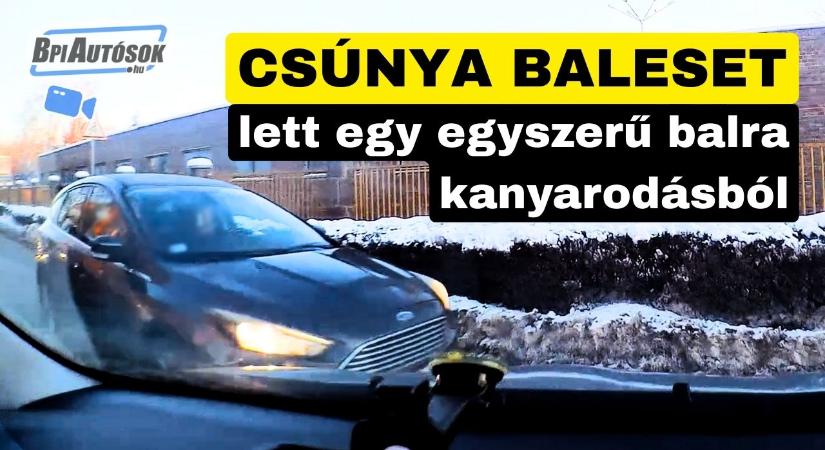 Csúnya baleset lett egy egyszerű balra kanyarodásból. Tanulj belőle!