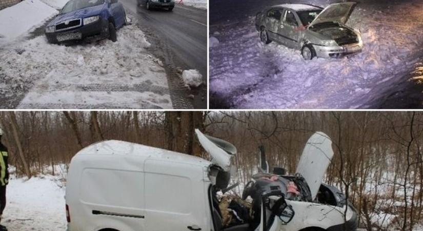 Óvatosan közlekedjünk, továbbra is csúszósak az utak Győr-Moson-Sopronban