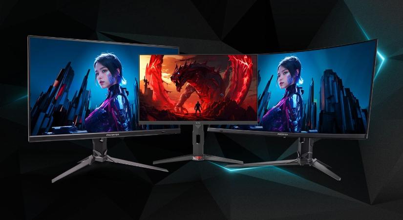 Új Predator és Nitro sorozatú monitorokkal veszi célba a gamereket az Acer – 1000 Hz-es példány is van köztük