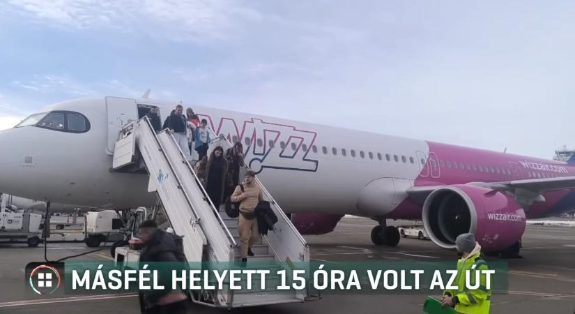 Másfél órás útból egész napos utazás lett egy Wizz Air-járaton