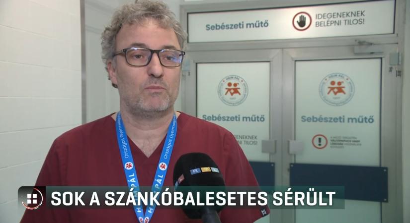 Megugrott a szánkóbalesetek száma, sorra látják el a sérült gyerekeket