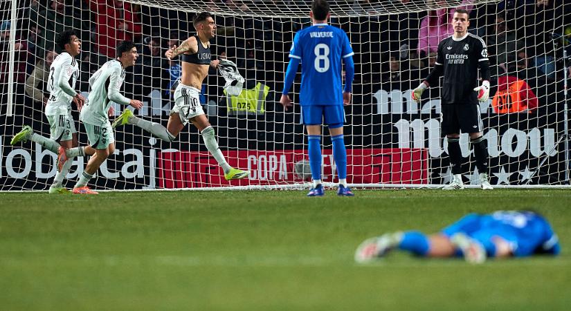 Király-kupa: utolsó pillanatban kapott góllal esett ki a Real Madrid másodosztályú ellenfele ellen – videóval