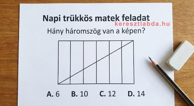 Napi trükkös matek feladat: Hány háromszög van a képen? A legtöbben elszámolják!