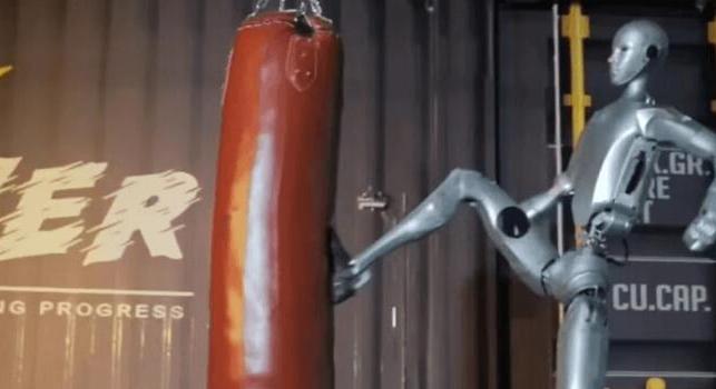 Videón a 180 centiméter magas, 70 kilós robot, ami pörgőrúgásra is képes