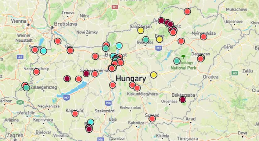 Már van, ahol belélegezhetetlenül rossz a levegő – térkép