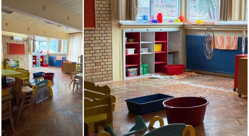 Becsurog az eső a bácsföldvári óvodában