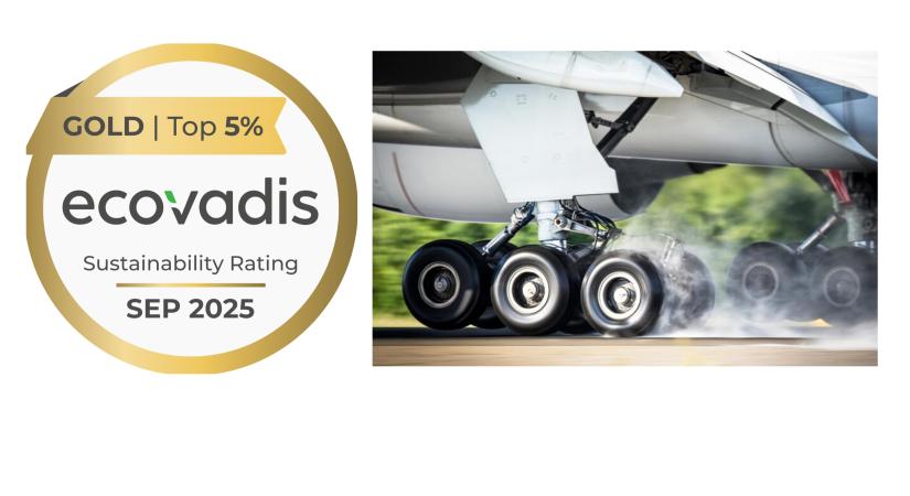 A Bridgestone Aircraft Tire Europe aranyérmet kapott a 2025-ös EcoVadis fenntarthatósági értékelésen