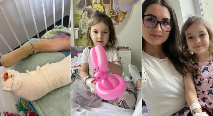 "Az én lelkem már nem igazán viseli el, hogy Linett ennyit szenved" - csontdaganat után csonttörésben szenved a négyéves kislány