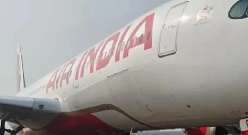 Gurulás közben felporszívózott egy konténert az Air India egyik gépének hajtóműve a delhi repülőtéren