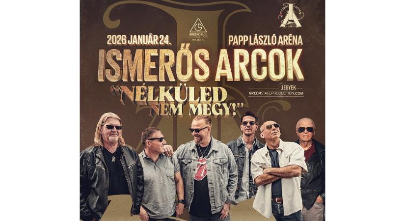 Ismerős Arcok koncert január 24-én a Papp László Budapest Sportarénában