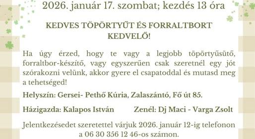 IX. Töpörtyűsütő és Forraltbor-főző Verseny Zalaszántón