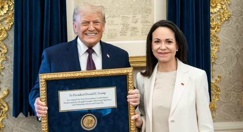 Trump szép gesztusnak nevezte, hogy María Corina Machado neki adta a Nobel-békédíját