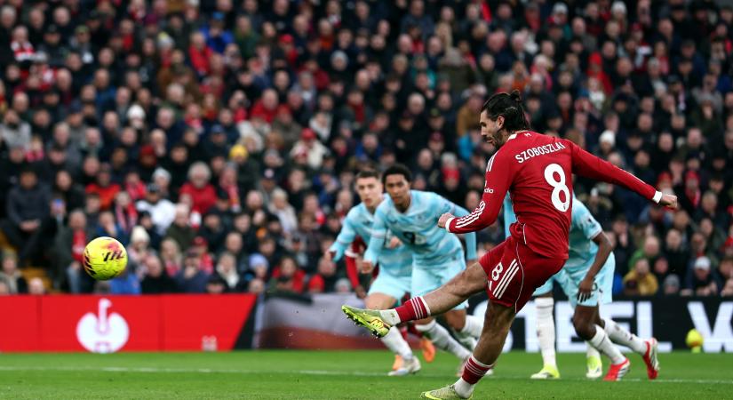 Szoboszlai 11-est rontott, a felső lécre bombázta a Liverpool büntetőjét - videó