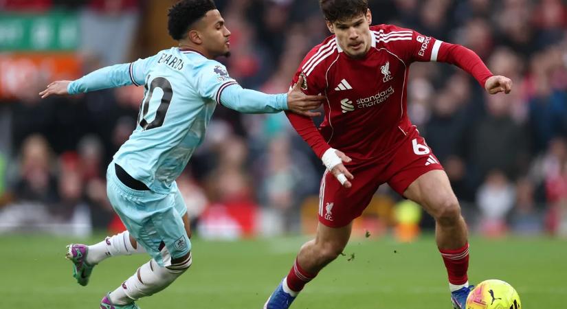 Szoboszlai tizenegyest hibázott, a Burnley pontot csent az Anfieldről