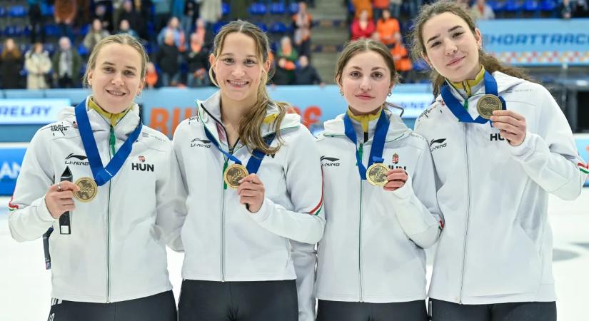 Elesett a magyar gyorskorcsolyázó, mégis összejött az Eb-dobogó