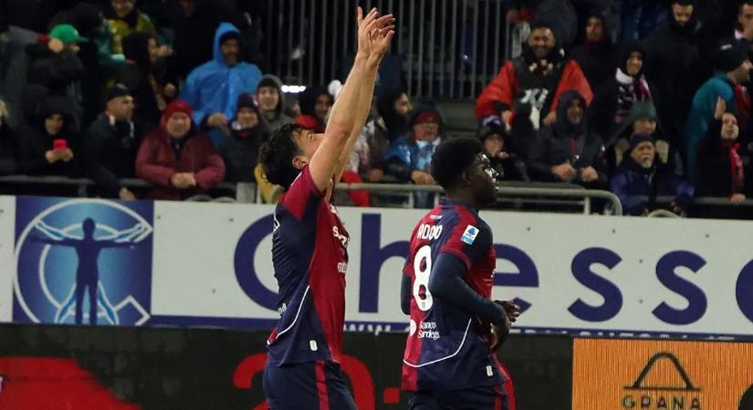 A Juventus a hatalmas mezőnyfölénye ellenére kikapott Szardínián