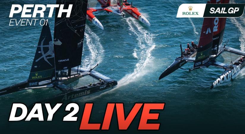 SailGP 2026 Perth – Jó szélben hektikus, szoros küzdelem, fogyatkozó mezőnnyel, hármas holtversennyel – a vasárnapi futamok élő közvetítése reggel 6-tól