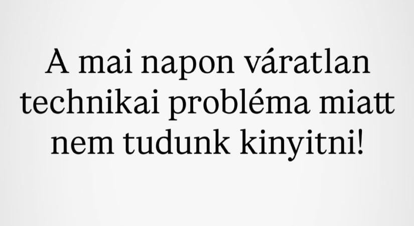 Technikai okok miatt nem tud kinyitni a népszerű burgerező