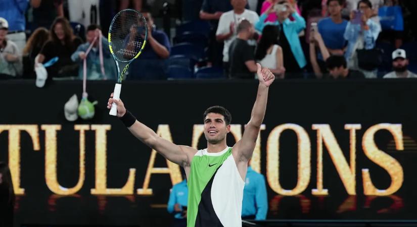 Könnyed győzelemmel kezdte az Australian Opent Carlos Alcaraz