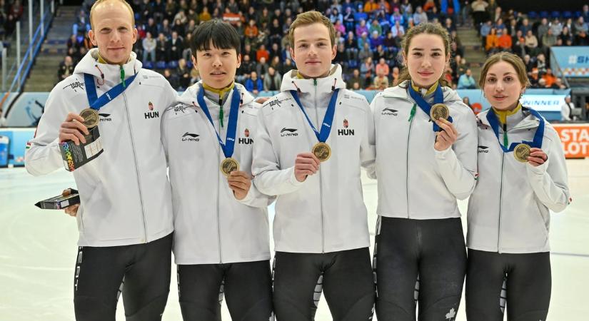 Rövidpályás gyorskorcsolya Eb: a magyarok ötödik helyen zártak az éremtáblázaton