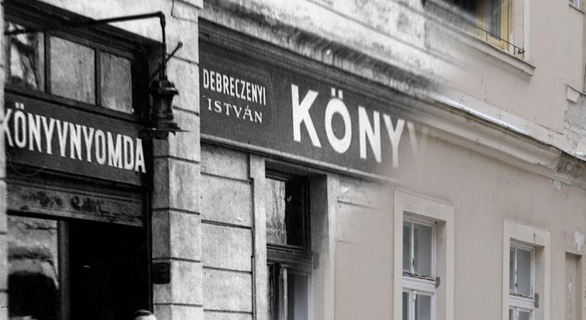 Akkor és most  Oskola utca, Debreczenyi nyomdája a 30-as években