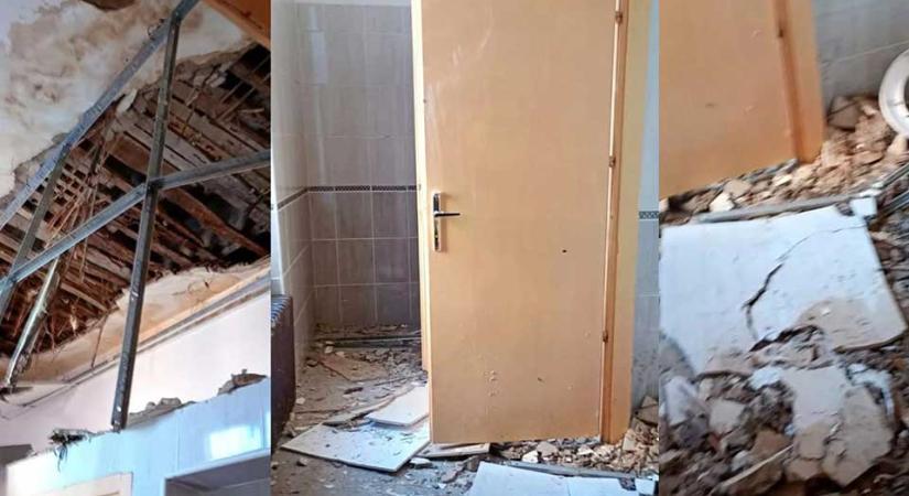 Omladozik a nagybecskereki középiskola épületének egy része