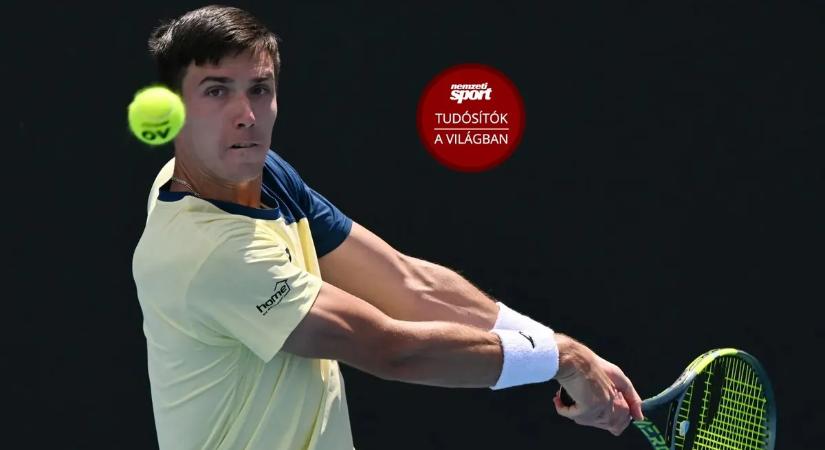 Tenisz: Marozsán Fábián ragyogó játékkal ütötte ki Rinderknecht