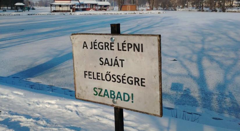 Óvatosan a Bolyki-tó jegén!