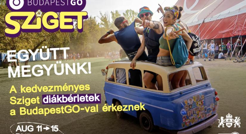 Sziget 2026: diákoknak most először félárú fesztiválbérlet a BudapestGO-val