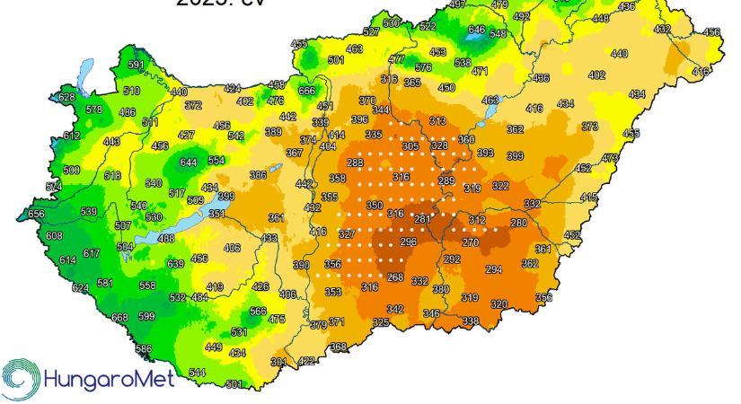 2025 a negyedik legszárazabb év volt Magyarországon